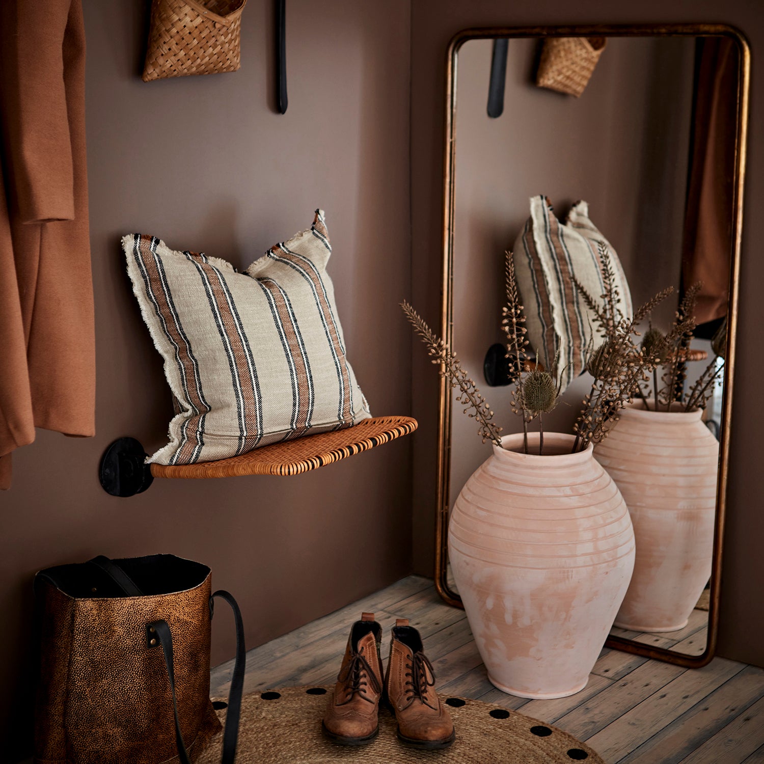  LOKE Wandstuhl schwarz/braun