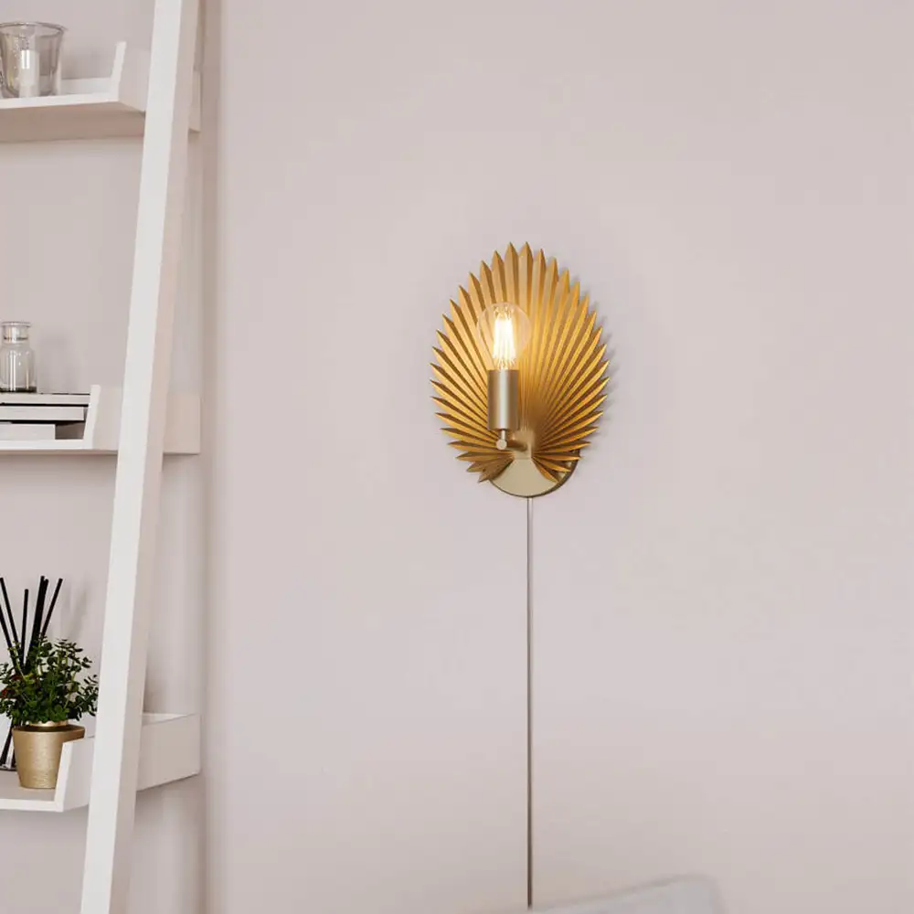 Aruba Wandleuchte H30cm Matt gold