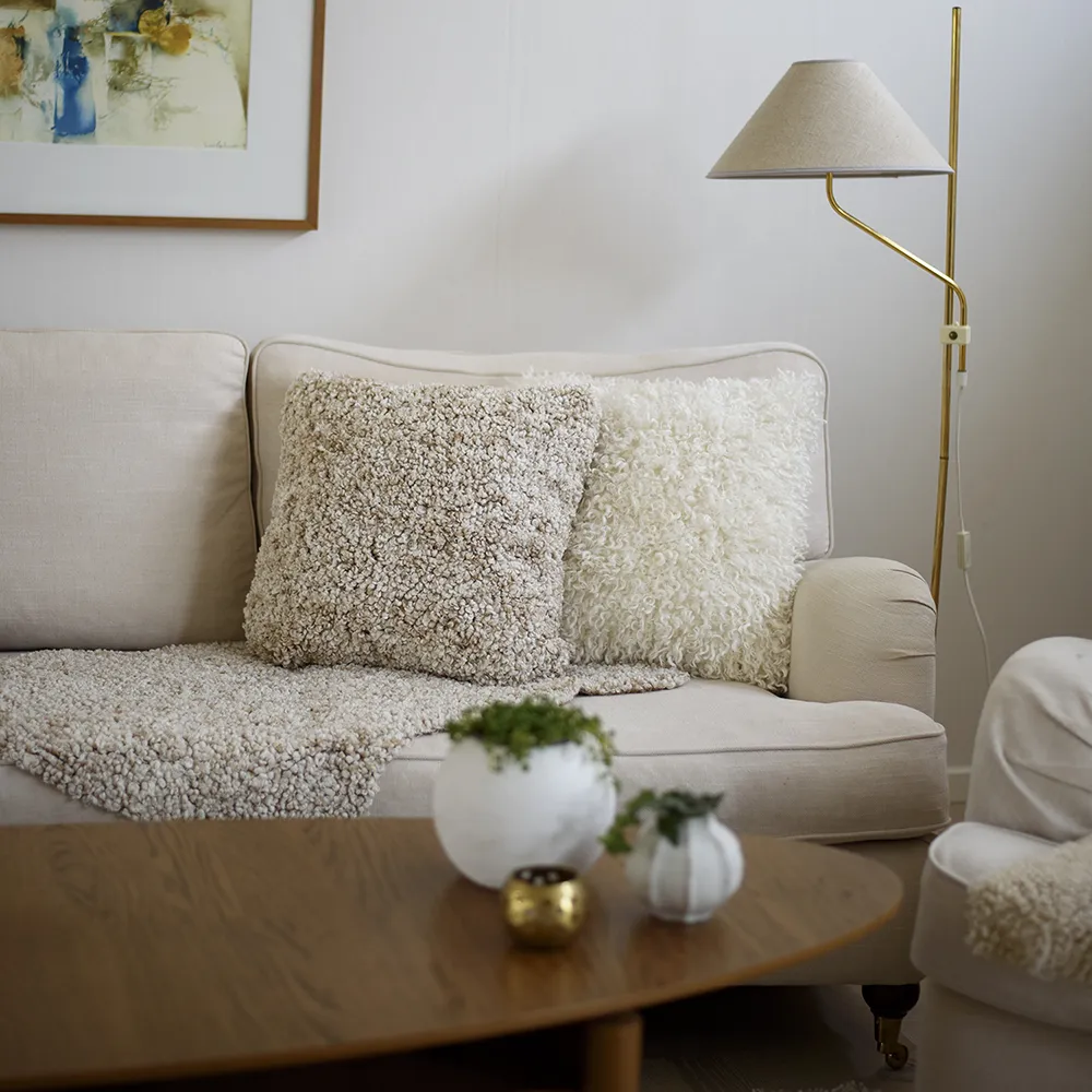 Lumme Zierkissen 45x45  cm Sand