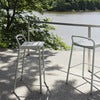Linear Steel Barhocker Pale Blue