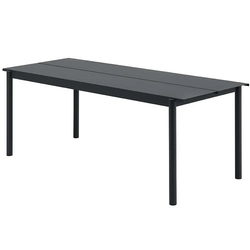 Linear Steel Esstisch 200X75 cm Anthracite Black