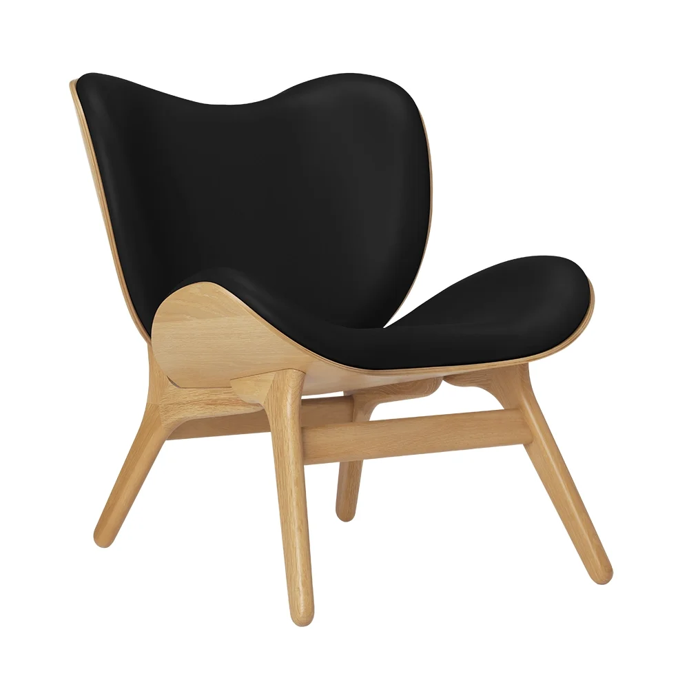 A Conversation Piece Loungesessel Oak/Hope Leather Black