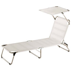 Amigo Sonnenliegeaufsatz weiß Aluminium/Textilene