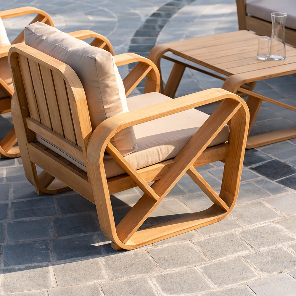 Bålamöllan Loungesessel inkl. Kissen Blau