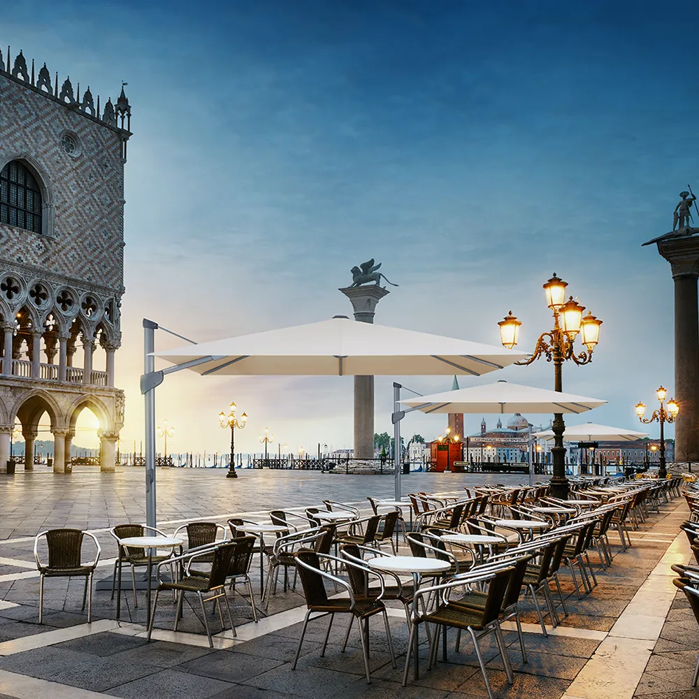 Fortano 400x300 cm sonnenschirm alu Cat.4 408 Black