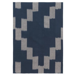 Ikat Geschirrtuch - Ink Blue/Parchment