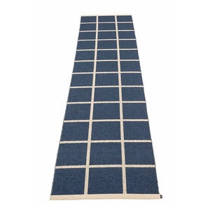 Gewebter Teppich Criss Dark Blue 70x300 cm