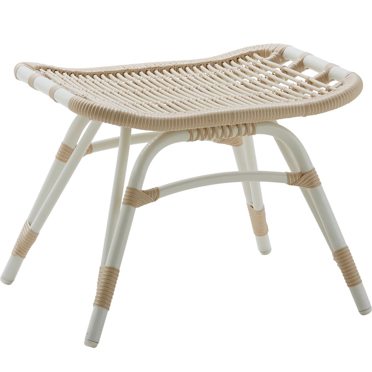 Monet Fußhocker Aluminium Rattan