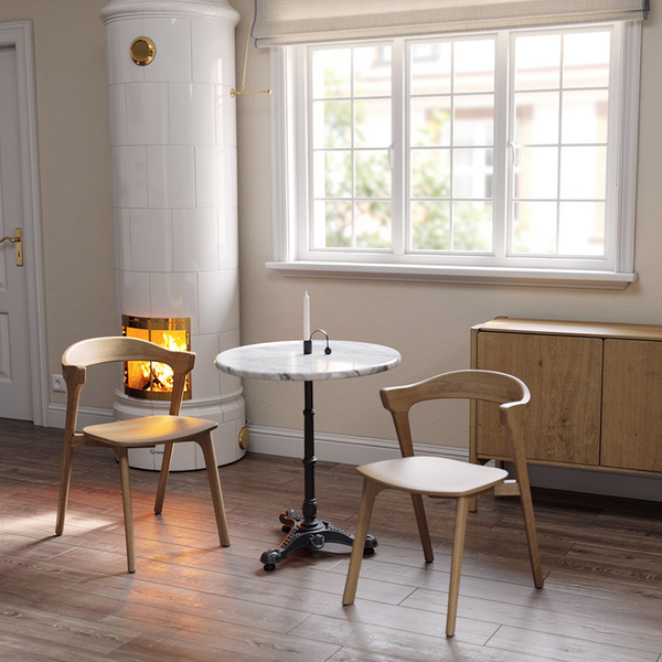 Loire-Marmortisch 60 weiß