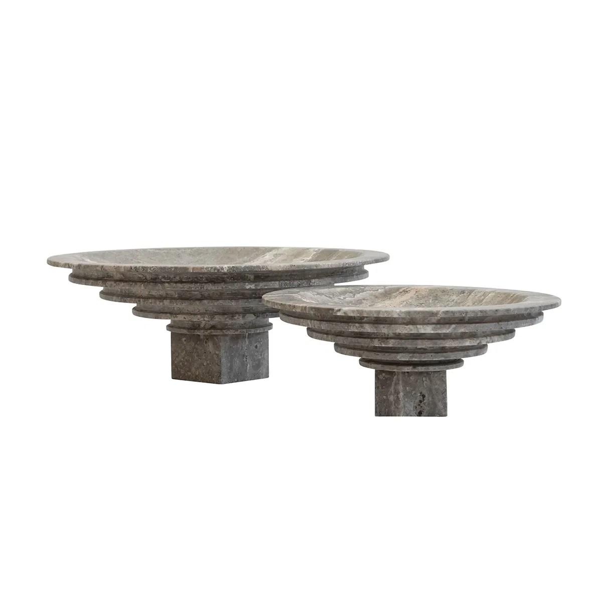 Dekoschale aus Travertin Sori Big, Ø 40 cm