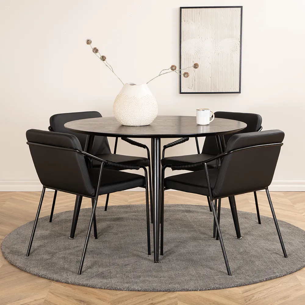 Tvist Dining Chair Schwarz PU 2er-Pack