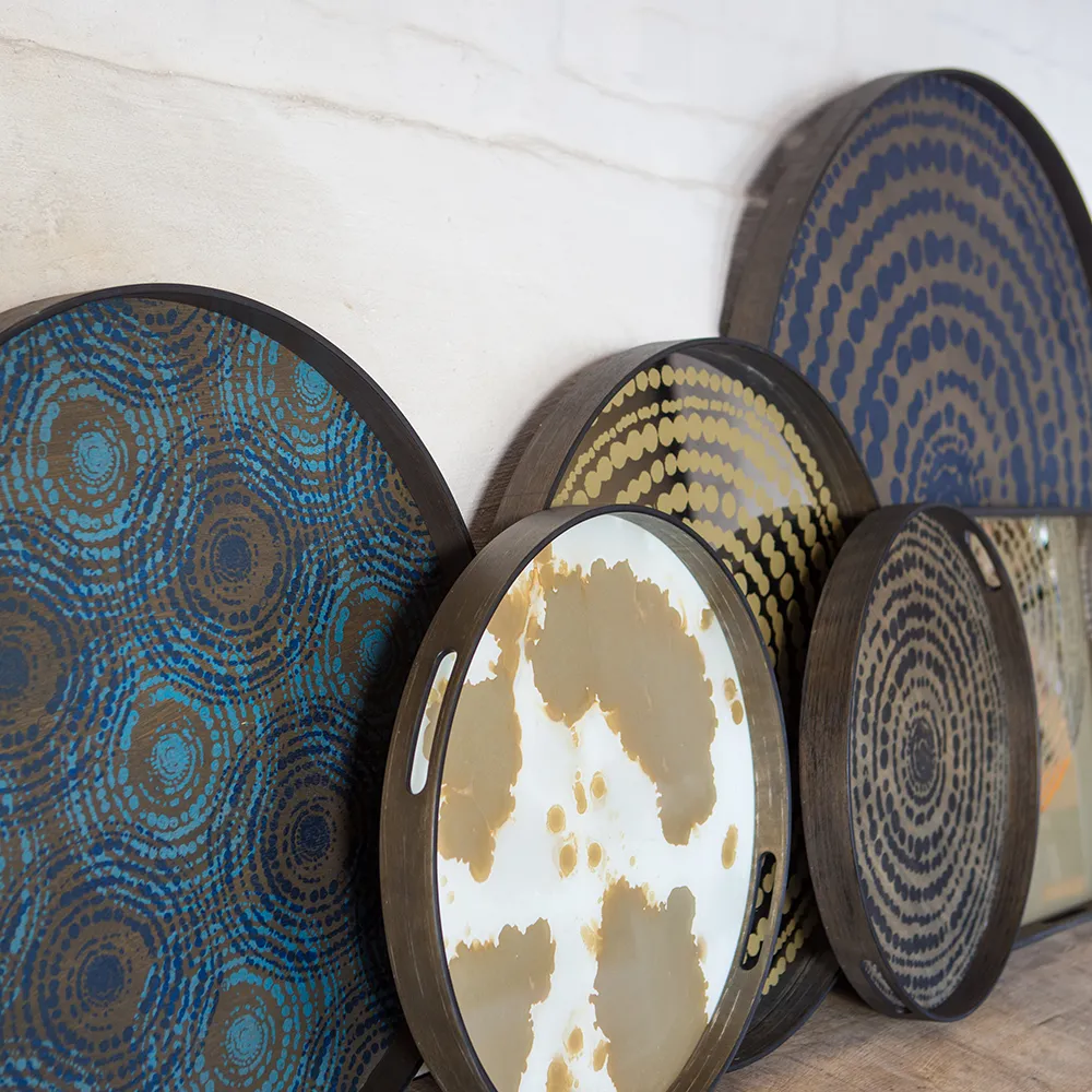 Organic Tablett Ø48 cm Mist Gold