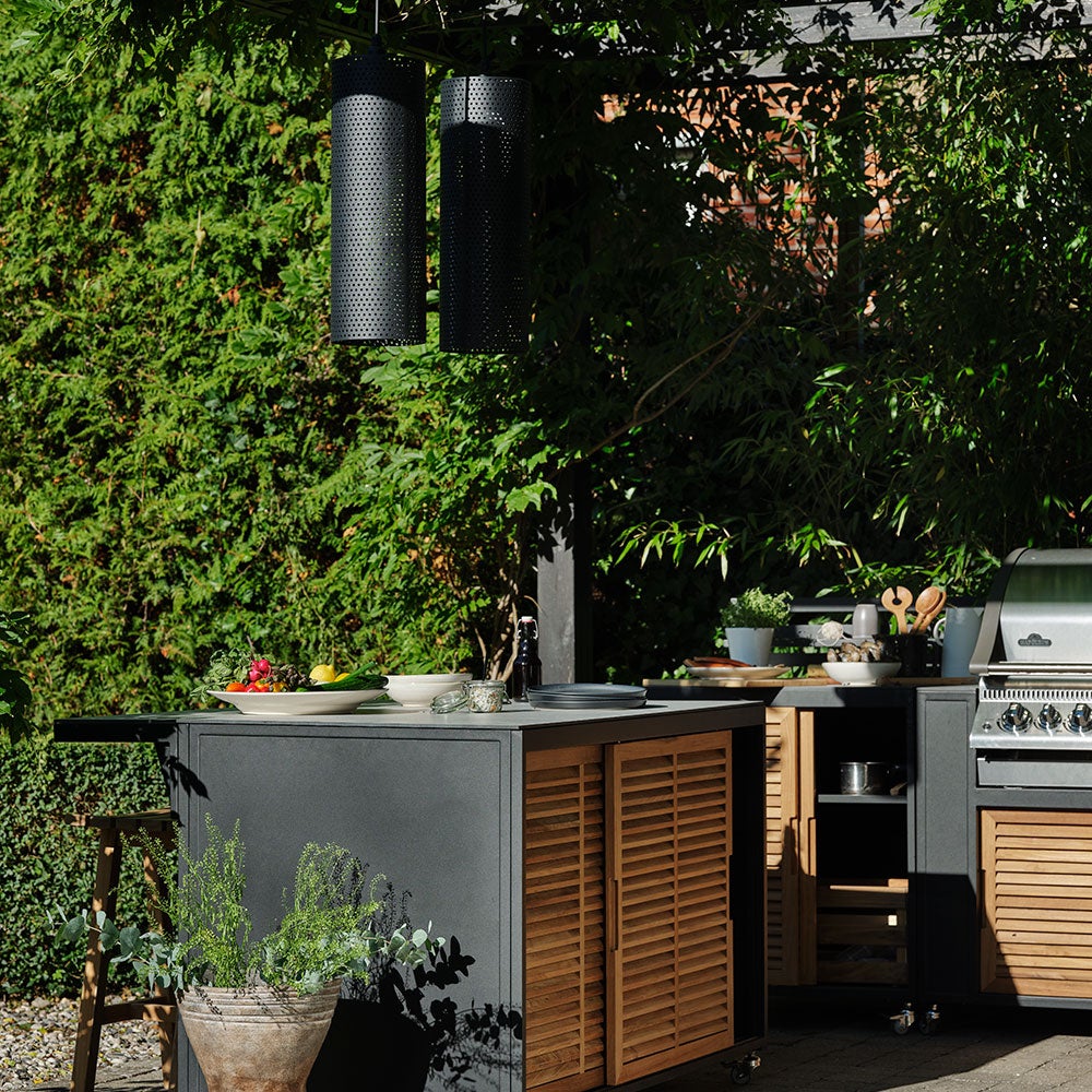 Fornax Küchenzeile groß schwarz/grau