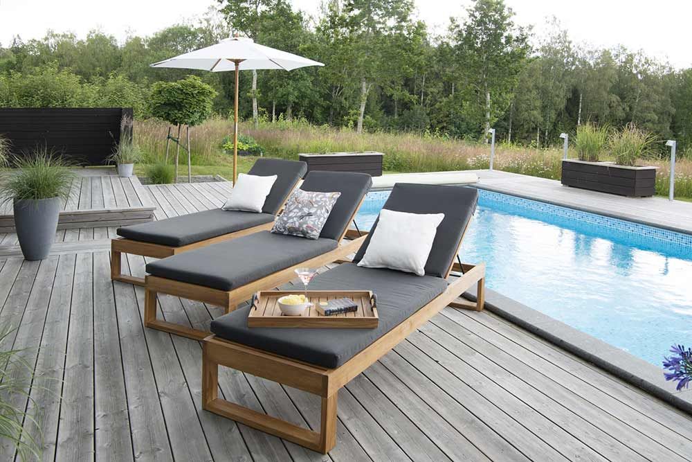 Himmelsnäs Sonnenliege grau