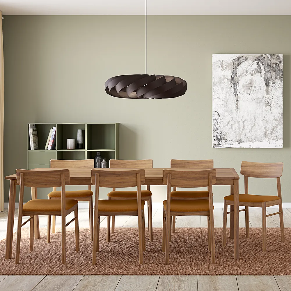 SM141 Esstisch 100x209 cm Nussbaum Natur geölt