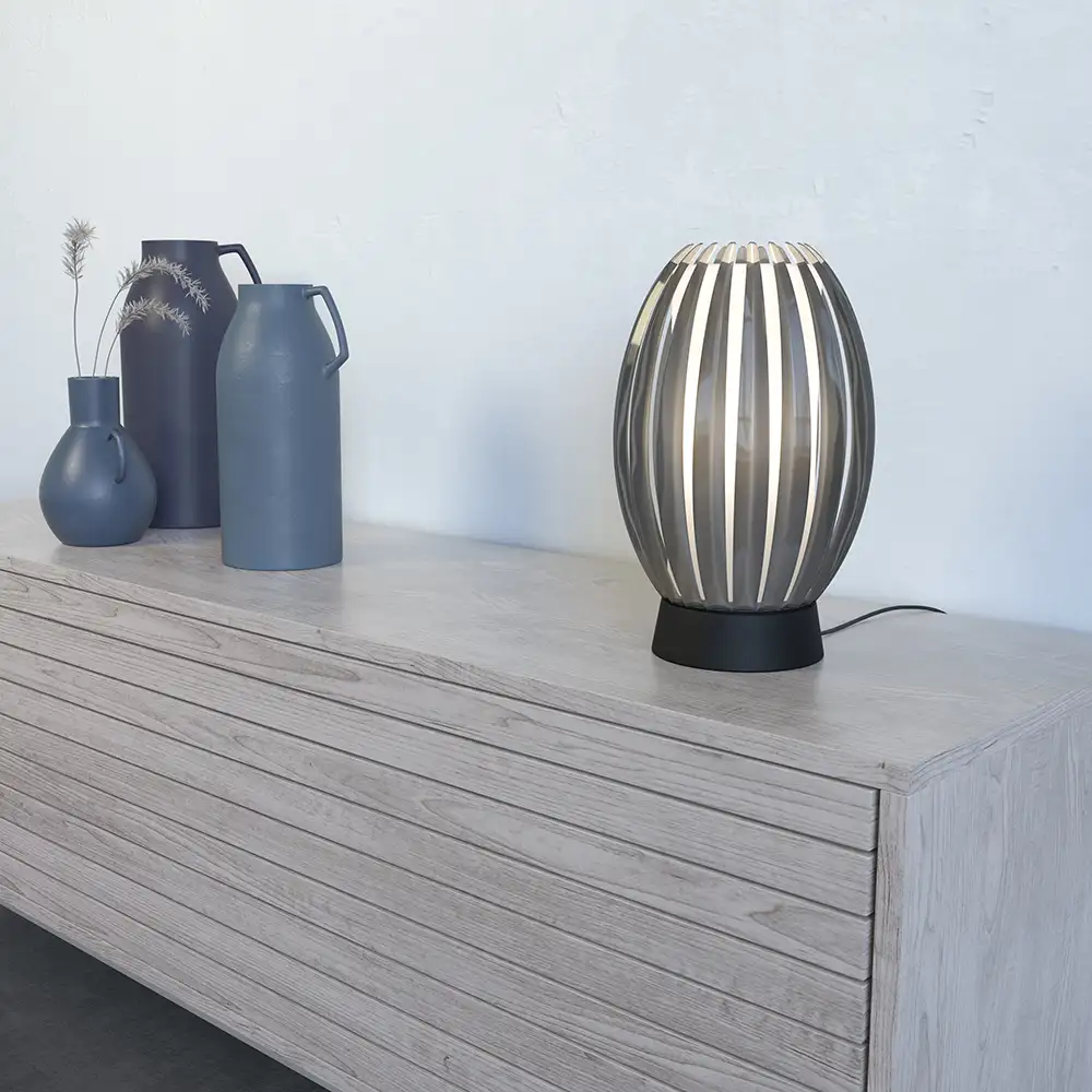 Tentacle Tischleuchte M Schwarz/Rauch E27 