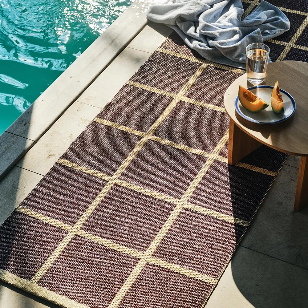 Gewebter Teppich Criss Burgundy 70x225 cm