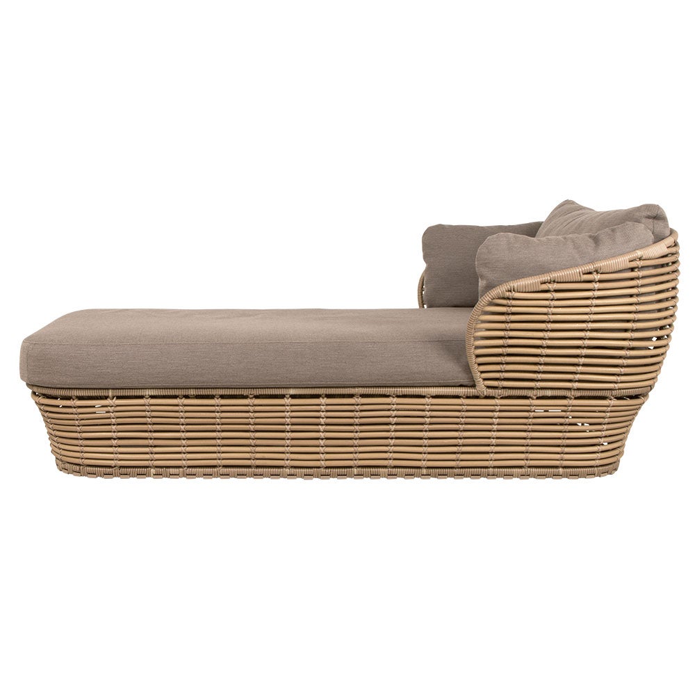 Basket Daybed Inkl Taupe Airtouch Kissen Set Natürliche Künstliche Rattan