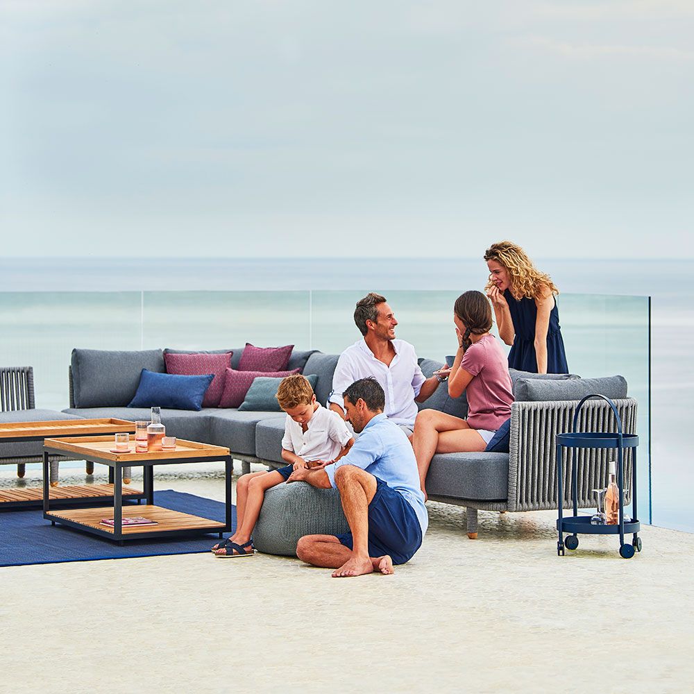 Link Ornamental Kissen 52X32 Blau