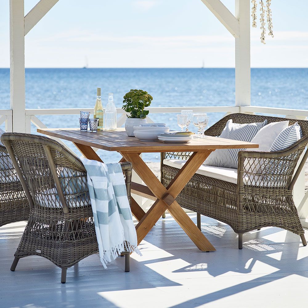  Kolonialer Teakholztisch 200x100 cm 