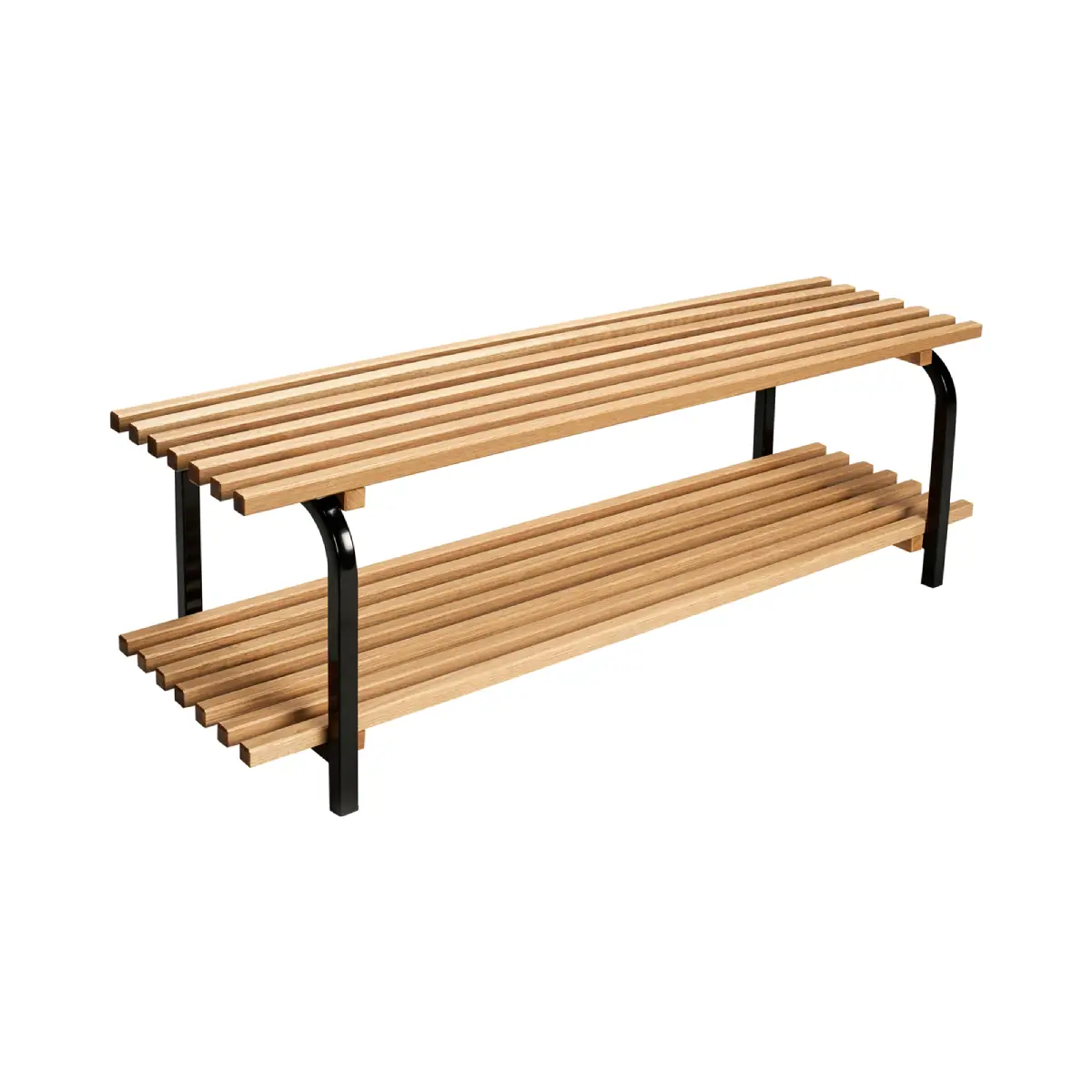 Sara Schuhregal fristående 100 cm Eiche Schwarz