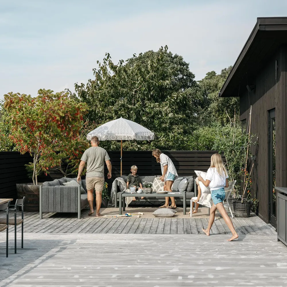 Gatsby Sonnenschirm 250 cm Grey Stripe