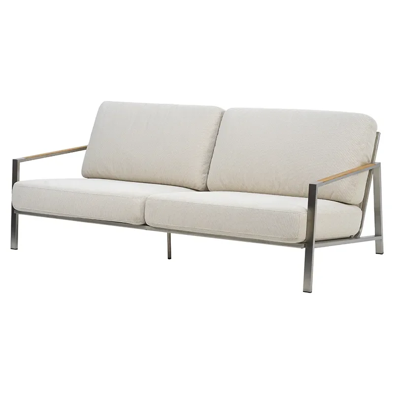 Naos 2,5-sitzer-sofa  Stainless steel / Dot beige