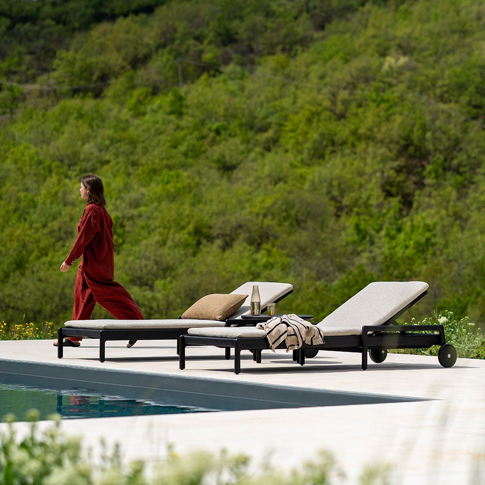 Jack Sunbed Schwarz/Natural Dünnes Kissen 