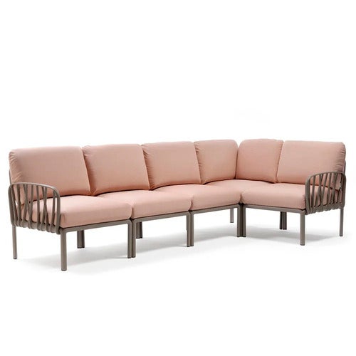 Komodo 5 Ecksofa Tortora - Rosa Quarzo