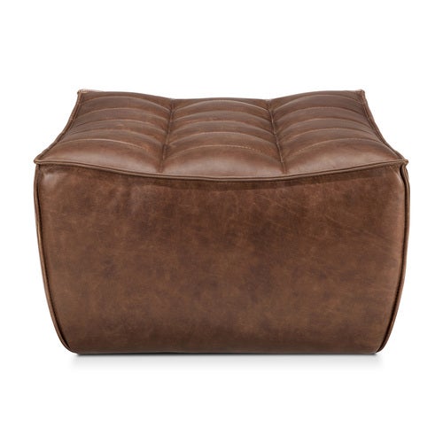 N701 Hocker - Kastanienbraunes Leder