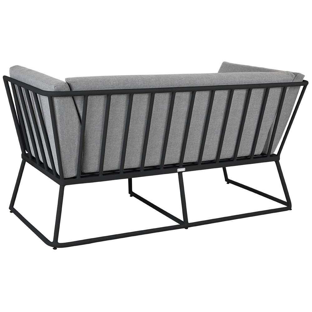 Vence 2-Sitzer Sofa schwarz/grau