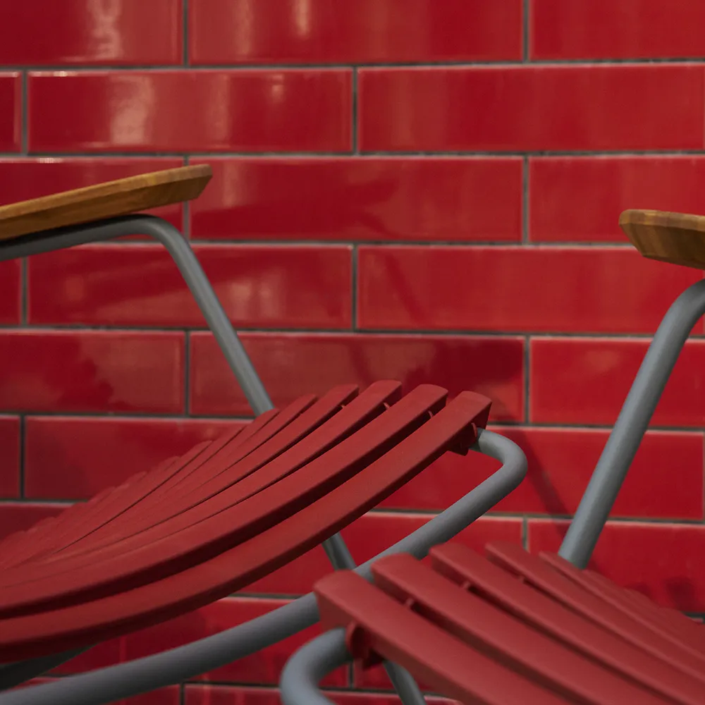 Click Schaukelstuhl Paprika/Bambus grau