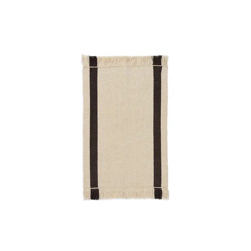 Calm Kelim Teppich 50x70 cm – Cremefarben/Kaffee