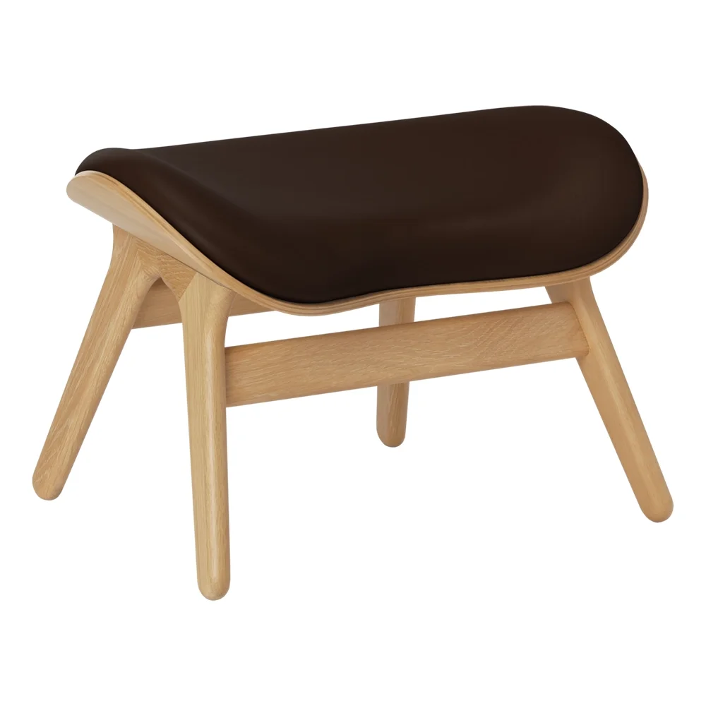 A Conversation Piece Ottoman Fußhocker Oak/Umage Leather Brown