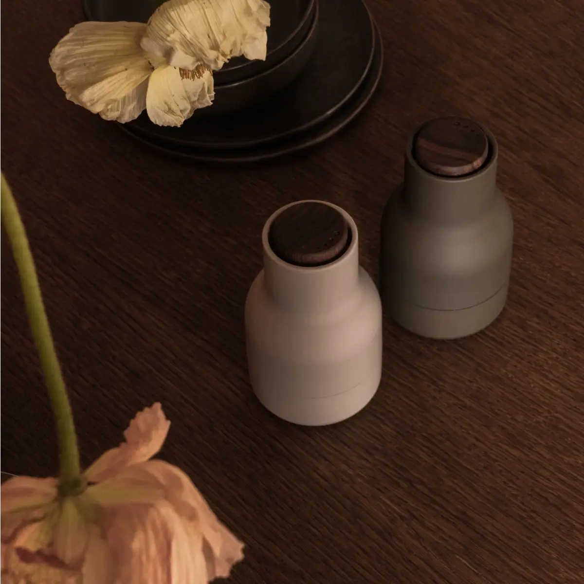 Bottle Grinder 2er-Pack Klein - Jagdgrün, Beige / Walnuss