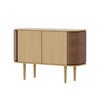 Treasures 2-türiger Schrank Eiche/brown faux leather
