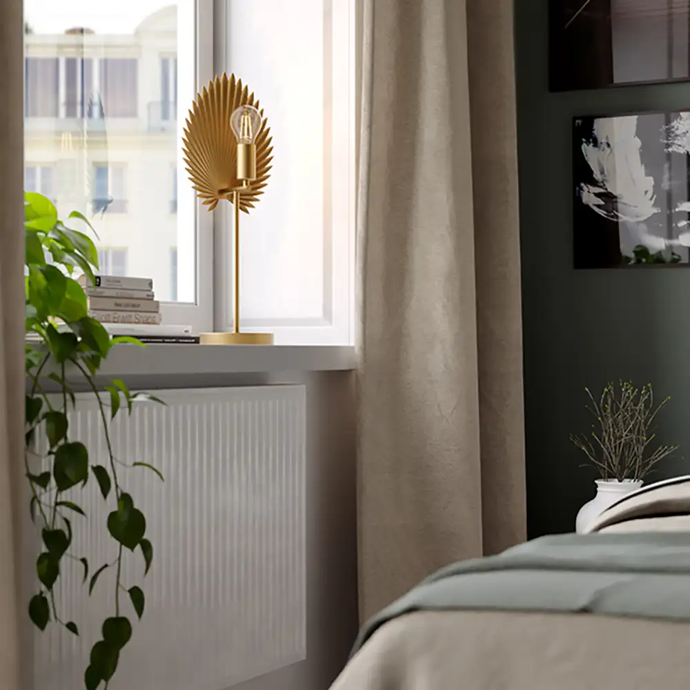 Aruba Tischleuchte H55cm Matt gold