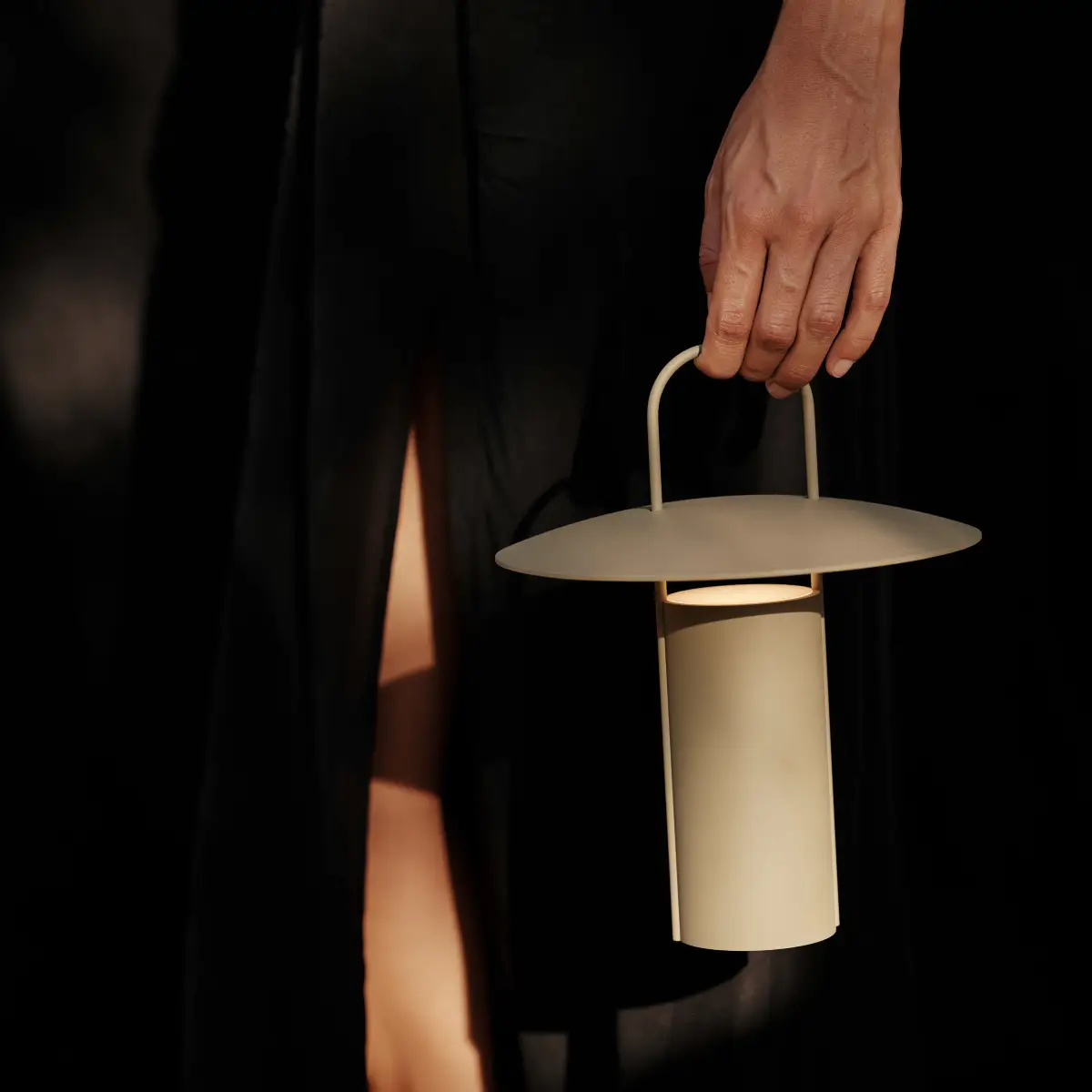 Ray Tragbare Lampe Aluminium Dusty Green
