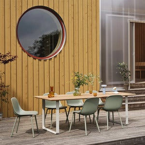 Fiber Outdoor Esstischstuhl Dusty Green 