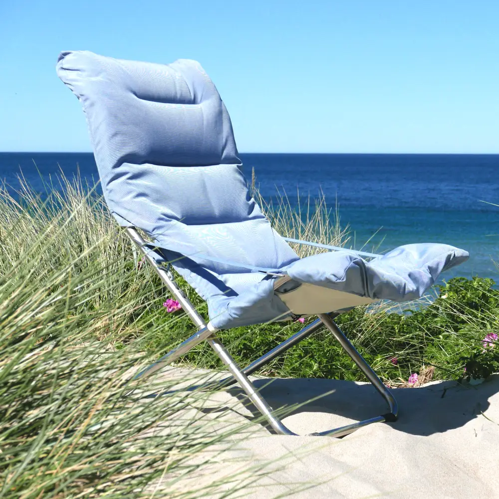 Fiesta Soft Liegestuhl light blue beige supertex