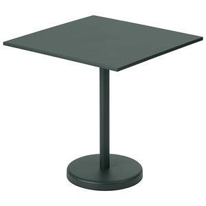 Linear Steel Bistrotisch 70x70 cm Dark Green