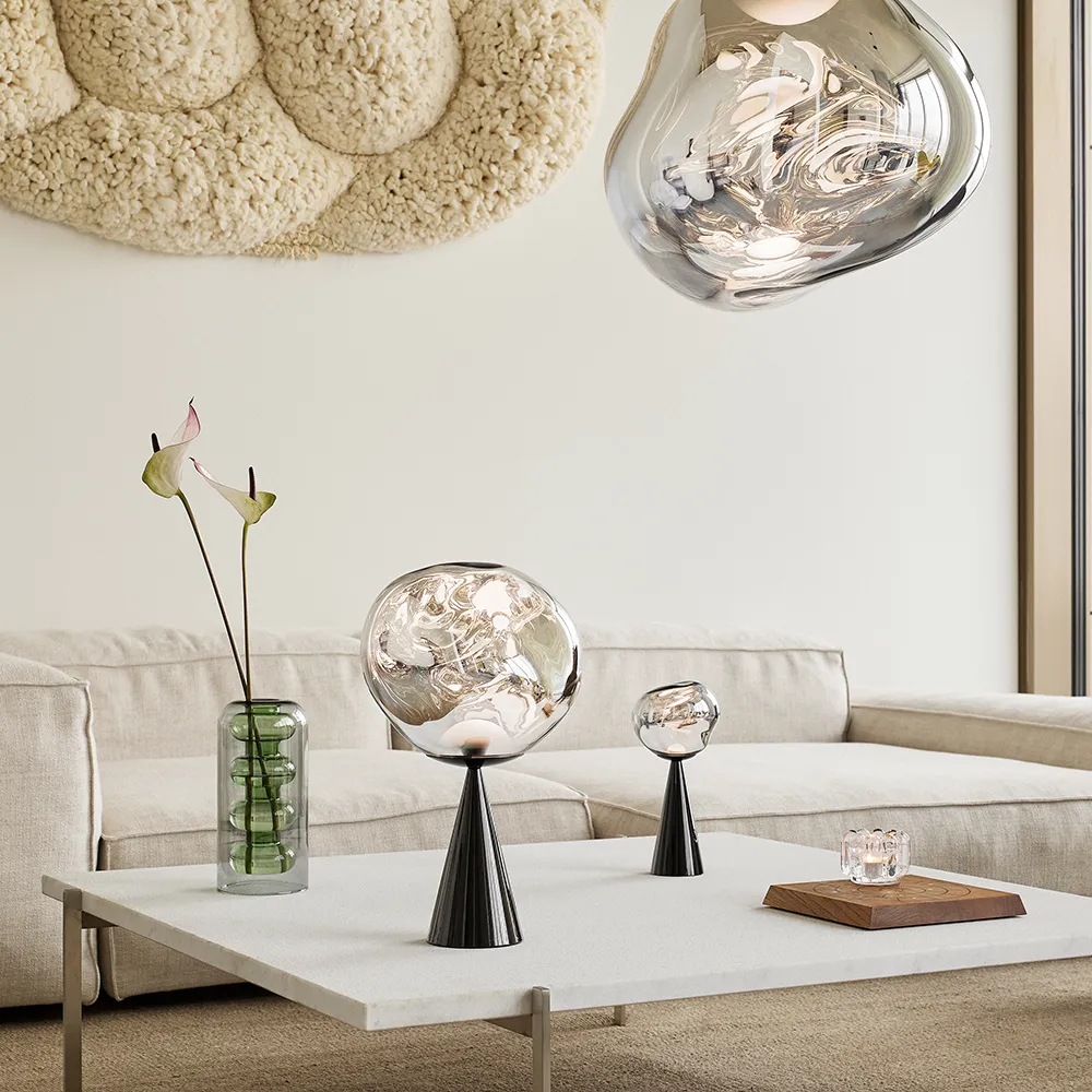 MeltTischlampe Silver LED