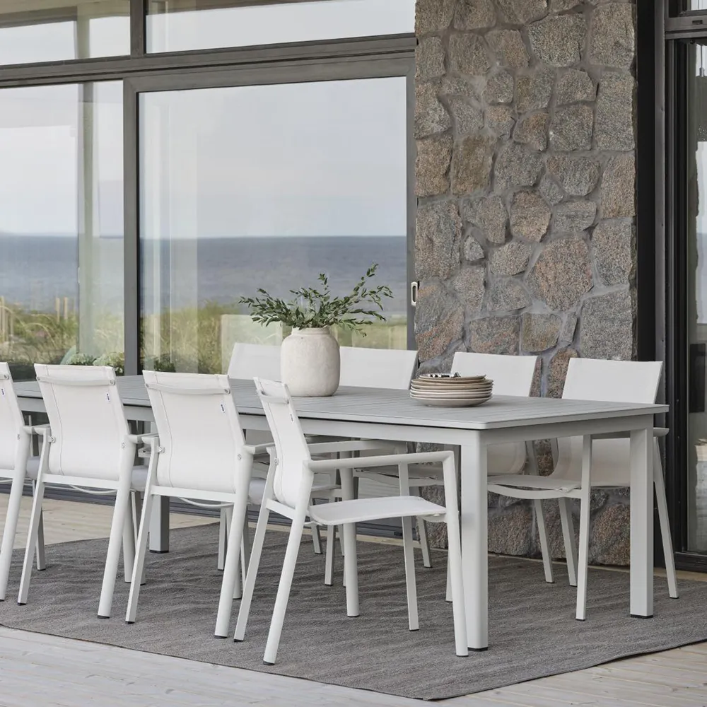 Delia Stapelstuhl Light Grey/Textilene