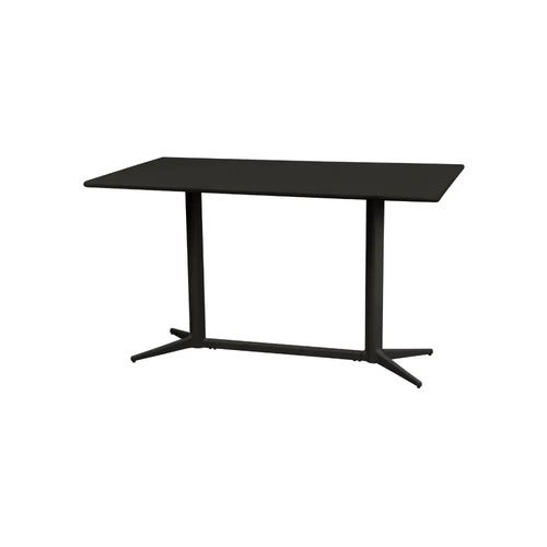 Tischplatte 130 x 75 cm, Lavagrau, Aluminium