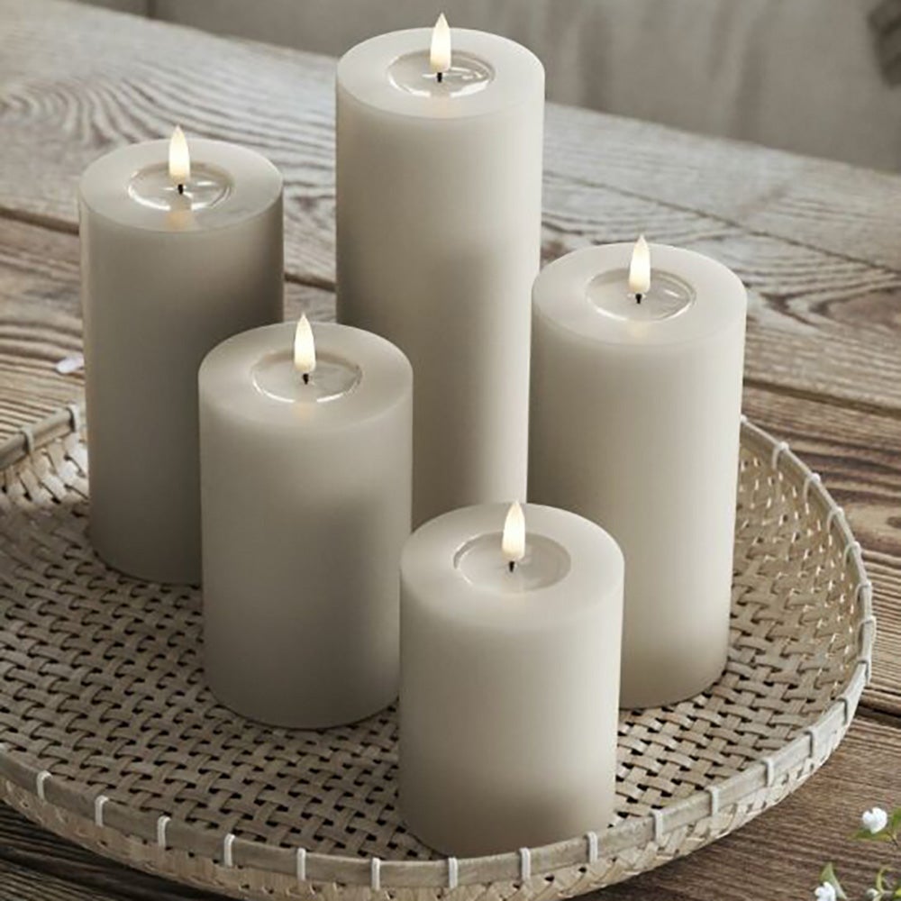  LED Blockleuchte  7,5x15 cm sand 