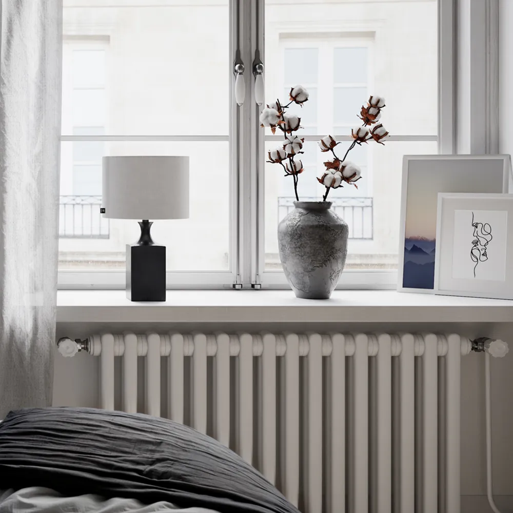 Woody Tischleuchte H: 42cm schwarz/weiß