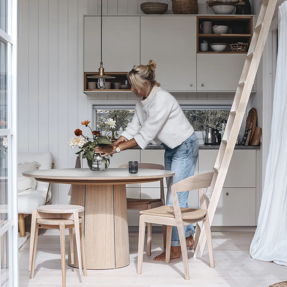 Sm33 Tisch Eiche Weißöl/weißes Nano-Laminat