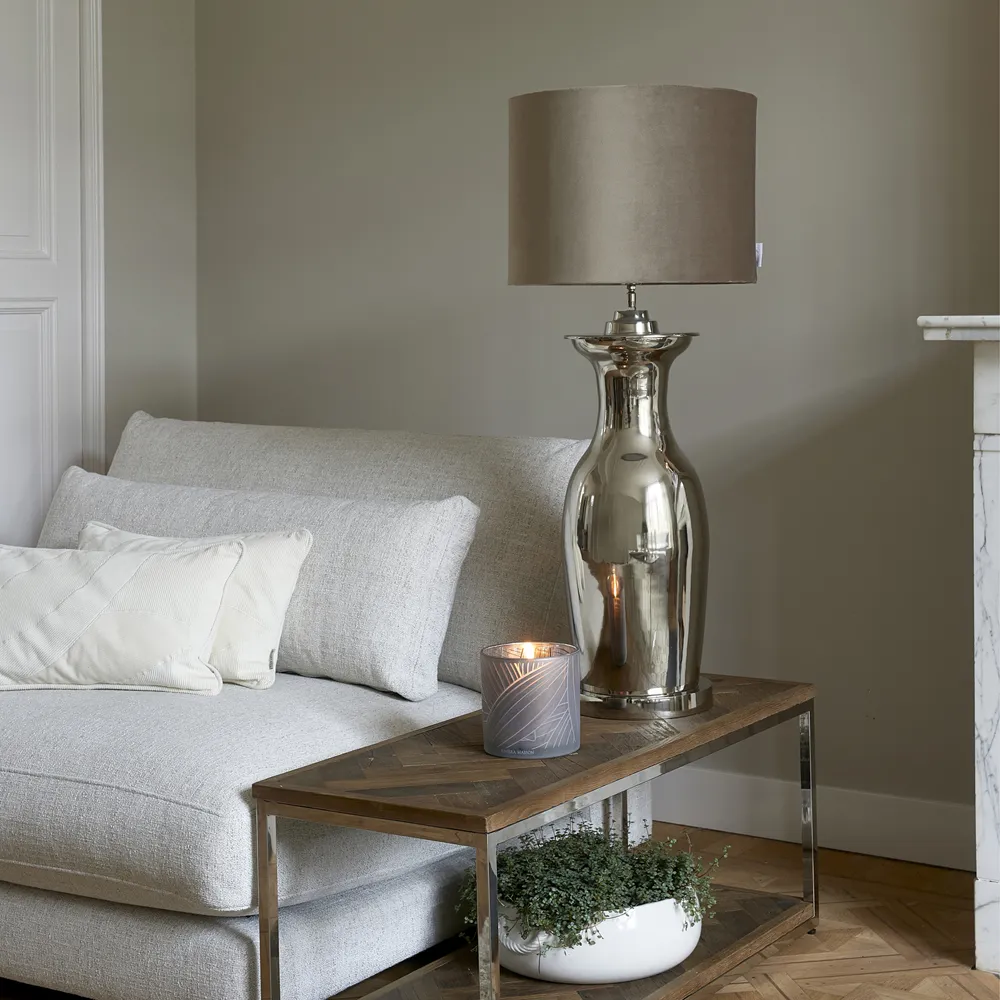 Tischlampe Roger Hotel H65 cm Silver