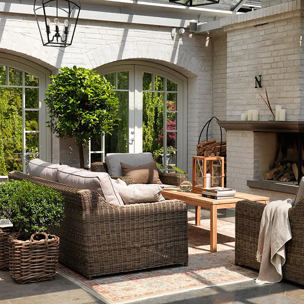 Glendon 3-sitzer-sofa  Rustic / Beige