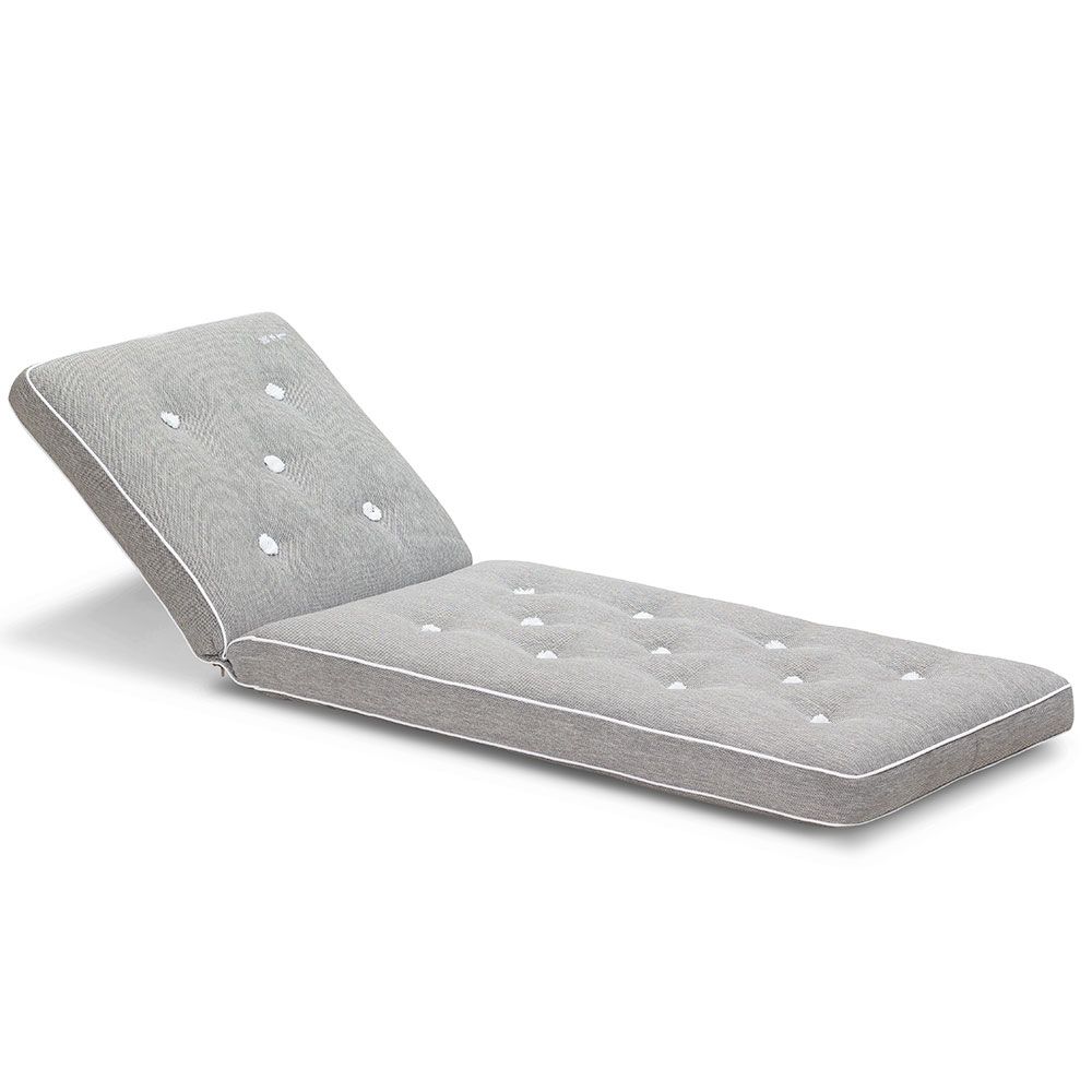 Crown Sonnenliege Kissen Grau Leinen